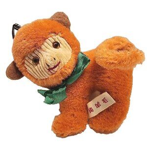 RARE Vintage Pure Wool Stuffed Corduroy Monkey Animal Mohair? Japan